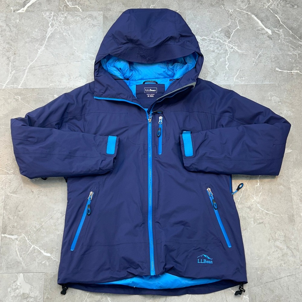 LL Bean Rugged Ridge Down Parka Jacket Womens Medium Winter Puffer Coat Hooded